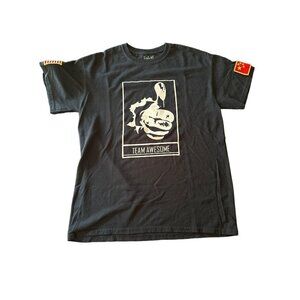 Team Awesome Thumbs Up T Shirt USA China Flag‎ Patch Size Large L